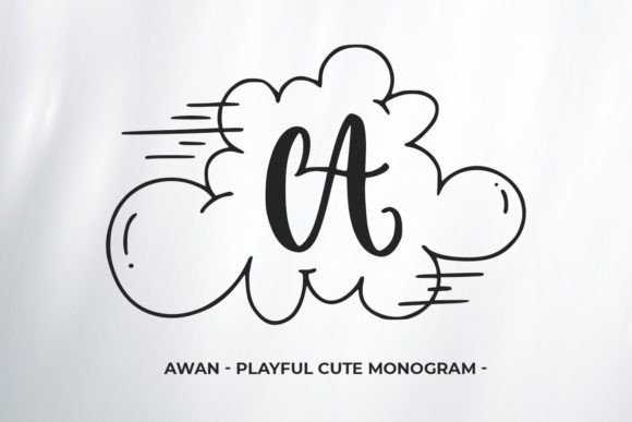 Awan Monogram: A Kid-Styled Display Font for Campaigns