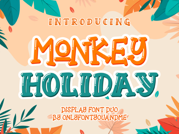 Monkey Holiday Duo: A Fun Display Font for Brands