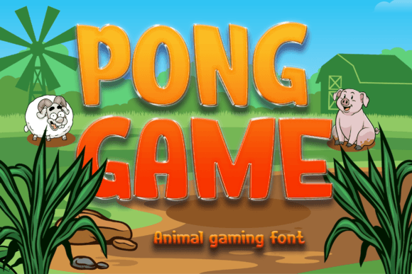 Pong Game: A Bold Display Font for Marketers