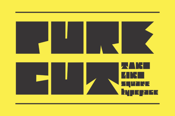 Purecut: A Bold Display Font for Editorial Impact
