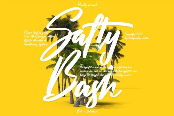 Salty Bash: A Tropical Display Font for Crafters