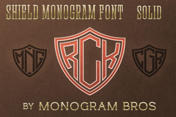 Shield Monogram: A Premium Display Font for Makers