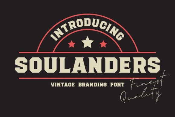 Soulanders: A Vintage Display Font for Your Brand